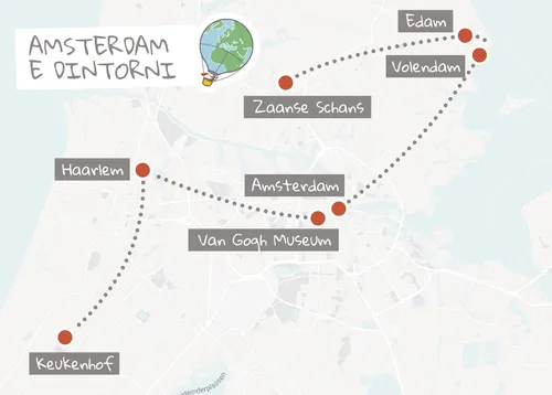mappa itinerario Amsterdam